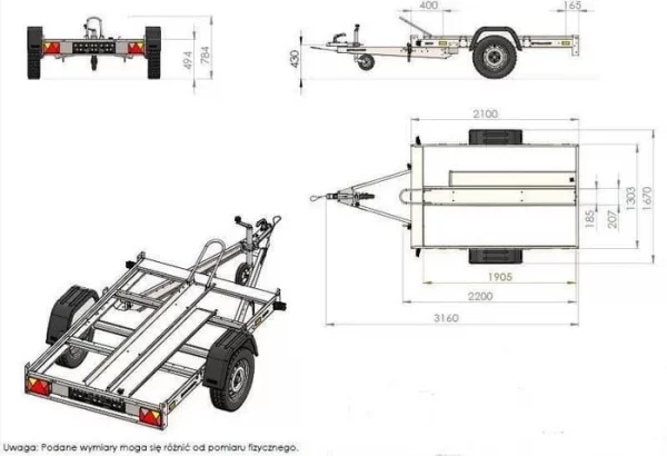 Remorque Moto à Rail Compacte et Fiable